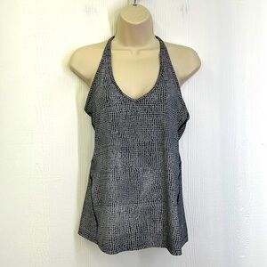 Lululemon Athletica - Wild And Free Black And White Racerback Tank Top Size 6